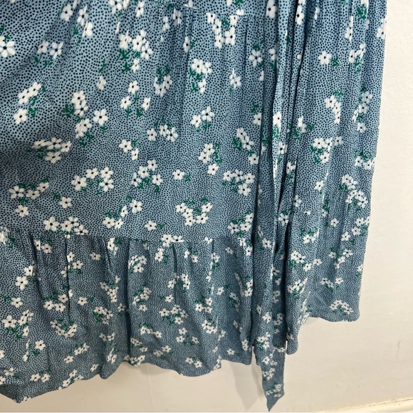 Boden Aurora Heron Blue Floral Midi Wrap ASO Kate Middleton Dress Size 8 - Picture 12 of 16